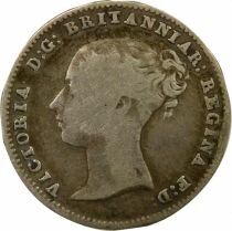 Victoria - 3 Silver Pence, 1st Portrait - 1843 London
