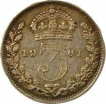 Victoria - 3 Silver Pence, 3rd Portrait - 1901 London