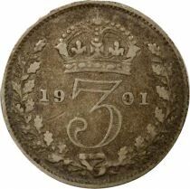 Victoria - 3 Silver Pence, Maundy, 3rd Portrait - 1901 London