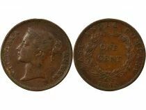 Victoria - Cent, East India Company - 1845 Calcutta