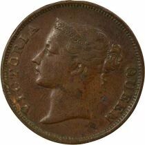 Victoria - Cent, East India Company - 1845 Calcutta
