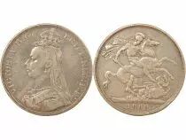 Victoria - Silver Crown, Jubilee Head- 1889 London