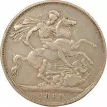 Victoria - Silver Crown, Jubilee Head- 1889 London