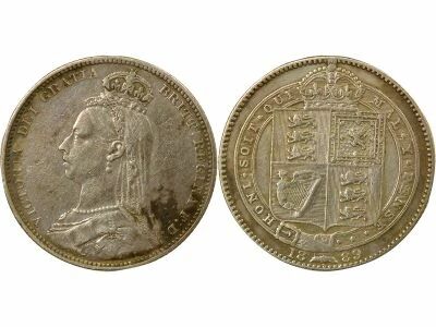 Victoria - Silver Crown, Large Jubilee Head - 1889 London