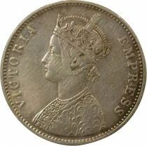 Victoria - Silver Rupee, Type II - 1878 . Bombay