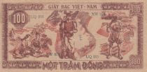 Viet Nam 100 Dong Ho Chi Minh - 1948 - P.28a Serial UQ055-XW078