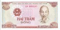 Viet Nam 200 Dong,  Ho Chi Ming - Tractor- 1987 - P.100