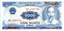 Viet Nam 5000 Dong, Ho Chi Minh - Dam - 1991 - P.108