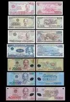 Viet Nam Set of 7 banknotes -  Ho Chi Minh - 1988-2022