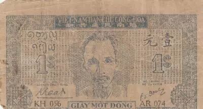Vietnam 1 Dong - Ho Chi Minh - Circle watermark - 1947