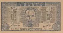 Vietnam 1 Dong - Ho Chi Minh - Filigrane cercle - 1947