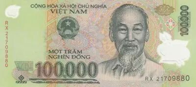 Vietnam 100000 Dong - Ho Chi Minh - Van Mieu temple - 2021 - Polymer