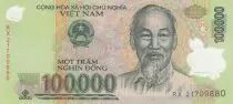 Vietnam 100000 Dong - Ho Chi Minh - Van Mieu temple - 2021 - Polymer