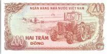 Vietnam 200 Dong,  Ho Chi Ming - Tractor- 1987 - P.100