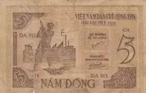 Vietnam 5 Dong - Ho Chi Minh - Blacksmith - 1946