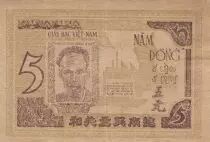 Vietnam 5 Dong - Ho Chi Minh - Blacksmith - 1946