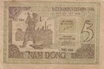 Vietnam 5 Dong - Ho Chi Minh - Blacksmith - 1946