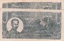 Vietnam 5 Dong - Ho Chi Minh - Lot de 2 ex en PAIR - 1948 - Lettre HL