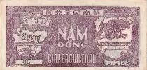 Vietnam 5 Dong - Ho Chi Minh - ND (1948) - Letter HL-Q072123- XF - P.17