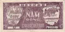 Vietnam 5 Dong - Ho Chi Minh - ND (1948) - Serial HF-W