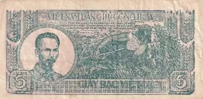 Vietnam 5 Dong - Ho Chi Minh - ND (1948) - Serial MK-W - VF - P.17