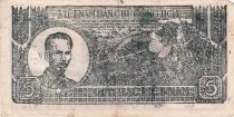 Vietnam 5 Dong - Ho Chi Minh - Two men and water buffaloes - 1948 - CC Series