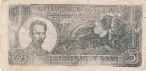 Vietnam 5 Dong - Ho Chi Minh - Two men and water buffaloes - 1948 - HF Series
