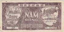 Vietnam 5 Dong - Ho Chi Minh - Two men and water buffaloes - 1948 - HF Series
