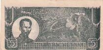 Vietnam 5 Dong - Ho Chi Minh - Two men and water buffaloes - 1948 - HM Series