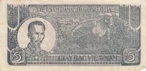 Vietnam 5 Dong - Ho Chi Minh - Two men and water buffaloes - 1948 - KJ Series