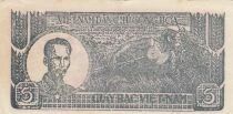 Vietnam 5 Dong - Ho Chi Minh - Two men and water buffaloes - 1948 - RJ Series