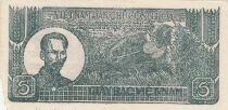 Vietnam 5 Dong - Ho Chi Minh - Two men and water buffaloes - 1948