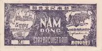 Vietnam 5 Dong - Ho Chi Minh 1948 - Letter V - XF - P.17