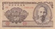 Vietnam 50 dong - Ho Chi Minh - Fieldwork - Serial AB - 1951