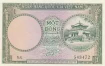 Vietnam del Sud 1 Dong - Temple of King H&ugrave;ng - Museum - 1956 - Series N.4