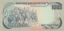 Vietnam del Sud 1000 Dong, Palace of independence - Elephants - 1972 - P.34