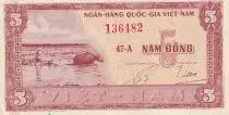 Vietnam del Sud 5 Dong - Buffalo - House - ND (1955) - Serial 47-A - P.13a