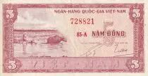 Vietnam del Sud 5 Dong - Buffalo - House - ND (1955) - Serial 85-A - P.13a