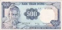 Vietnam del Sud 500 Dong - Tran Hung Dao - Boat ND (1966) - Serial L.3 - P.23a