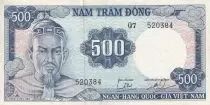 Vietnam del Sud 500 Dong - Tran Hung Dao - Boat ND (1966) - Serial Q.7 - P.23a