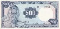Vietnam del Sud 500 Dong - Tran Hung Dao - Boat ND (1966) - Serial R.3 - P.23a
