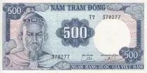 Vietnam del Sud 500 Dong - Tran Hung Dao - Boat ND (1966) - Serial T.7 - P.23a