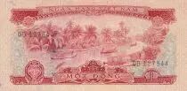 Vietnam del Sur 1 Dong - Boat, palms - Agriculture - ND (1966) - Serial QD - P.40
