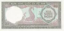 Vietnam del Sur 20 Dong - Fish - ND (1964) - Serial D.6 - P.16