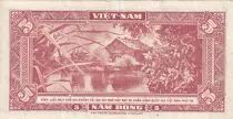 Vietnam del Sur 5 Dong - Buffalo - House - ND (1955) - Serial 85-A - P.13a