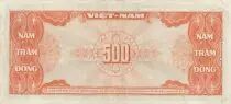 Vietnam del Sur 500 dong - Pagode - Number F595890 - 1955 - F - P.10
