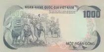 Vietnam du Sud 1 000 Dong - Palais de l\'Indépendance - Eléphants d\'Asie - 1972 - Série D.5