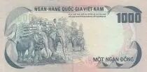Vietnam du Sud 1 000 Dong - Palais de l\'Indépendance - Eléphants d\'Asie - 1972 - Série Q.1