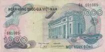 Vietnam du Sud 1000 Dong - Bâtiment de la banque - Guilloches - 1971 - Série D.1