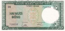 Vietnam du Sud 20 Dong - Poisson - ND (1964) -  Série D.6 - P.16